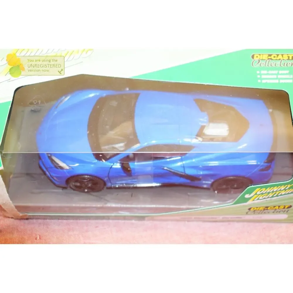 Johnny Lightning 2020 Chevrolet Corvette Blue Die-Cast 1/24